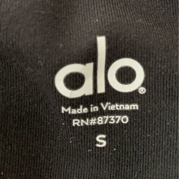 ALO YOGA Sheila Mesh Gloss Black Legging - Picture 8 of 8